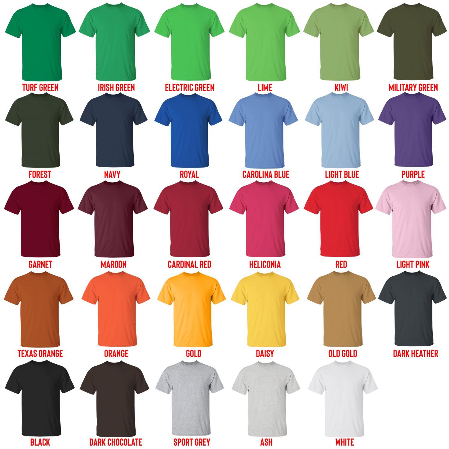 t shirt color chart - Resident Evil Merch